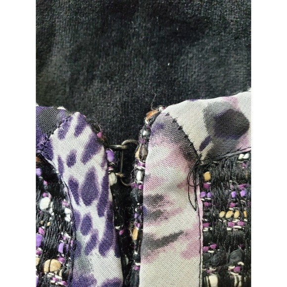Coldwater Creek Women's Purple Polyester Tweed 3/4 Sleeve Blazer Jacket Size XS - Picture 4 of 11